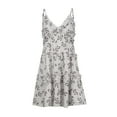 thumbnail image 6 of SDJMa Women's Summer Floral Print Dress Women's Fashion Casual Print V-Neck Suspender Sleeveless Lace Open Back Dress, 6 of 9