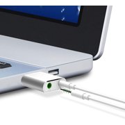 External USB Audio Adapter Sound Card Aluminum Alloy 7.1 Channel USB Sound Card External Stereo Audio Adapter Plug and Play for Integrated Audio Out & Microphone in