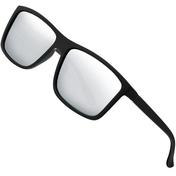 Polarized Sunglasses for Men Driving Mens Sunglasses Rectangular Vintage Sun Glasses For Men/Women Silver