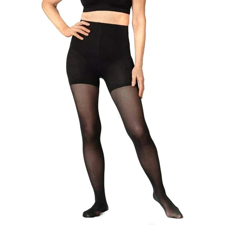 Tear-proof Shaping Tights Solid Colour Shaping Pantyhose Ultra-thin Leg  Stockings Black