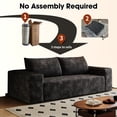 thumbnail image 5 of Leumius 71" Cloud Couch,3 Setaser Sofa with Deep Seat,Boneless Couch Sofa with 2 Pillows for Living Room,No Assembly Required,Black, 5 of 9