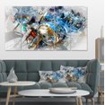 thumbnail image 3 of Designart 'Motorcycle Headlight Watercolor ' Contemporary Canvas Art Print, 3 of 3