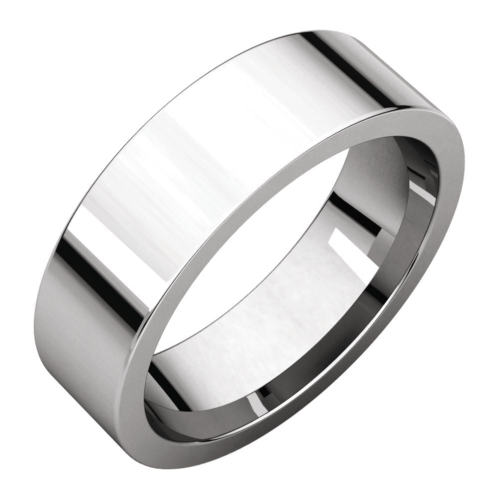Sterling Silver Hallmarked Heavy 8mm Flat Wedding Ring