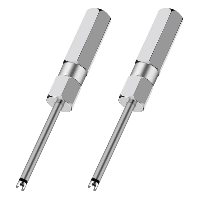 2pcs Valve Core Removal Tool Set, Screwdriver Valve Stem Core Remover, Tire Valve Tool for Schrader Valve Cores