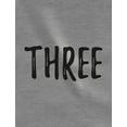 thumbnail image 2 of 3rd Birthday Gift For 3 Year Old Child 3/4 Sleeve Baseball Jersey Toddler Shirt 5T Dark Gray, 2 of 6