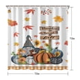thumbnail image 5 of Pumpkin Harvest Fall Thanksgiving Gnomes Shower Curtain,Washable Bath Curtain with Hooks Vintage Polyester Fabric Curtains for Bathroom Bathtub Autumn Holiday, 5 of 5