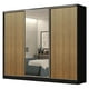 thumbnail image 1 of Ropero Closet Madesa Royale 3 Puertas 1 Espejo Negro/Marrón, 1 of 5