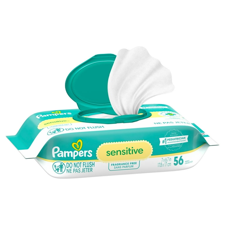 Pampers Sensitive Hypoallergenic Unscented Baby Wipes, 1-Pack 84