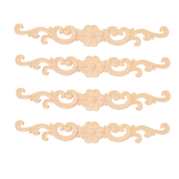 Apliques de Madera MUXSAM 27x4 cm Roble Tallados Paquete de 4