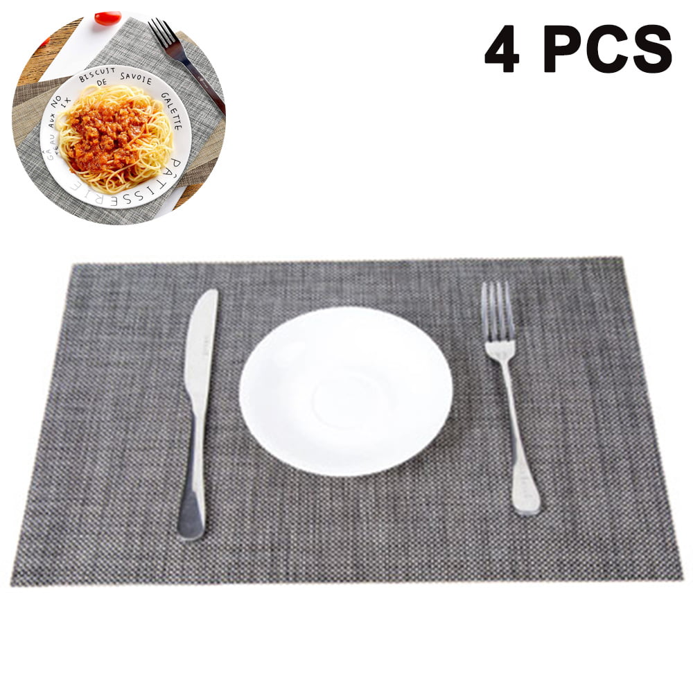 Details about   4Pcs Leather Placemats Washable Tables Pad Mats Tablemats Stain-Resistant Dining 