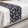 thumbnail image 2 of Garden Bed Runner, Silhouette of Mediterranean Olive Branches Growth of Mother Nature, Decorative Accent Bedding Scarf for Hotels Homes and Guestrooms, King, Dark Blue Grey and White, by Ambesonne, 2 of 2
