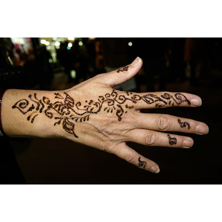 LAMINATED POSTER Henna Hand Tattoo Poster Print 11 x 17 - Walmart.com