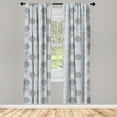 thumbnail image 3 of Ambesonne Abstract Curtains, Circular Pastel Shapes, Pair of 28"x63", Pale Peach Blue Grey, 3 of 5