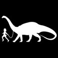 thumbnail image 1 of Pegatina De Vinilo Con Diseño De Dinosaurio Brontosaurus Para Niña Líder | Coches Camiones Furgonetas Suv Portátiles Paredes Ventanas Tazas | Blanco | 7 X 3,3 | Kcd2129, 1 of 3