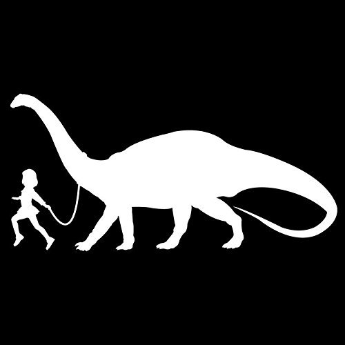 Pegatina De Vinilo Con Diseño De Dinosaurio Brontosaurus Para Niña Líder | Coches Camiones Furgonetas Suv Portátiles Paredes Ventanas Tazas | Blanco | 7 X 3,3 | Kcd2129