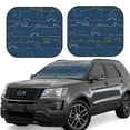 thumbnail image 6 of Kdxio Shark Print 2-Piece Sun Shade Front Windshield - Foldable Car Front Window Sunshades For Most Sedans Suv Truck, 6 of 6