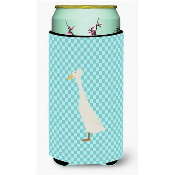 Carolines Treasures  Bali Duck Blue Check Tall Boy Beverage Insulator Hugger