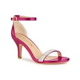thumbnail image 1 of BLISSFUL STEP Women's Solid Color Open Toe Rhines Ankle Strap Stiletto Sandals Hot Pink 7, 1 of 7