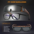 thumbnail image 3 of Polarized Sunglasses Fit Over Prescription Glasses for Men Women Flip Up Shield Lens Driving Shades, 3 of 7