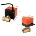 thumbnail image 2 of DN15/DN20/DN25 AC Brass Electric Motorized Thread Ball Valve 2-Way 3-Wire DC 12V Solenoid Water Valve With Actuator ,Stable Performance, 2 of 6