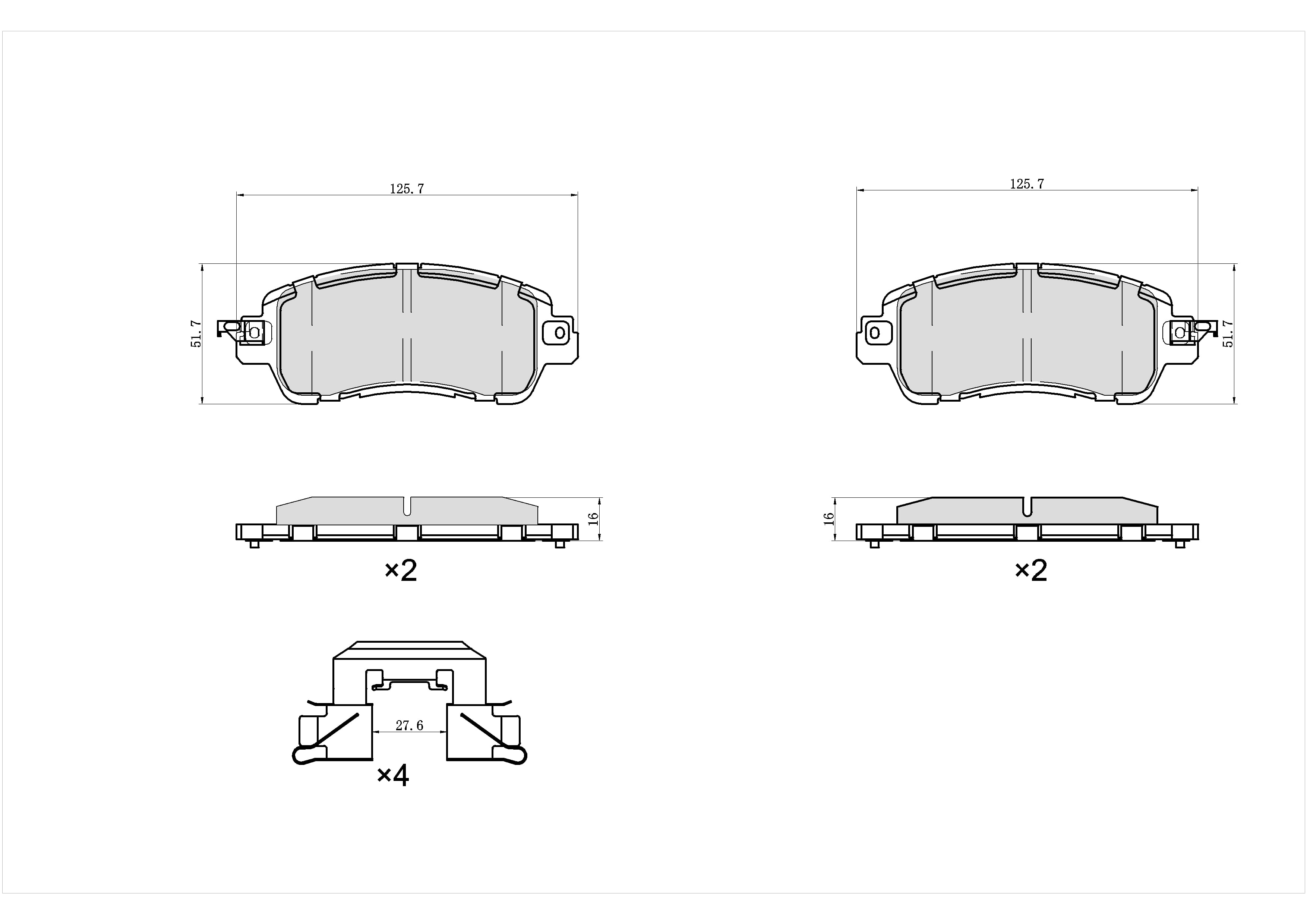 Winstop Brake Pad Set, Front WS.1852.0.C, Toyota Yaris 2020-2019