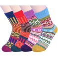 thumbnail image 1 of Calcetines redondos de invierno JOYCA & CO. De 3 a 5 pares de lana y algodón para mujer, 1 of 7
