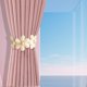 thumbnail image 4 of Cinta para cortinas, cinta para cortinas con hebilla, cinta japonesa para cortinas, cinta decorativa con flores, cinta decorativa para cortinas de dormitorio, cuerda decorativa, 4 of 4