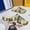 Beige Color, variant on Couple Cloud Cushion Printed Slides, Summer Soft Non-slip EVA Sandals, Indoor Outdoor Retro Newspaper Style Slippers