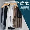 thumbnail image 3 of Lifemaster Solid Wooden Hanger Set - 10 Pieces Non-Slip Versatile Closet Space-Saving Hanger Set for Suit, Coat, Camisole, Jacket, Pants, and Dresses with 360° Swivel Hook, 3 of 7