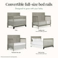 thumbnail image 4 of Evolur Convertible Crib Wooden Full Size Bed Rail, Light Ash, 4 of 6