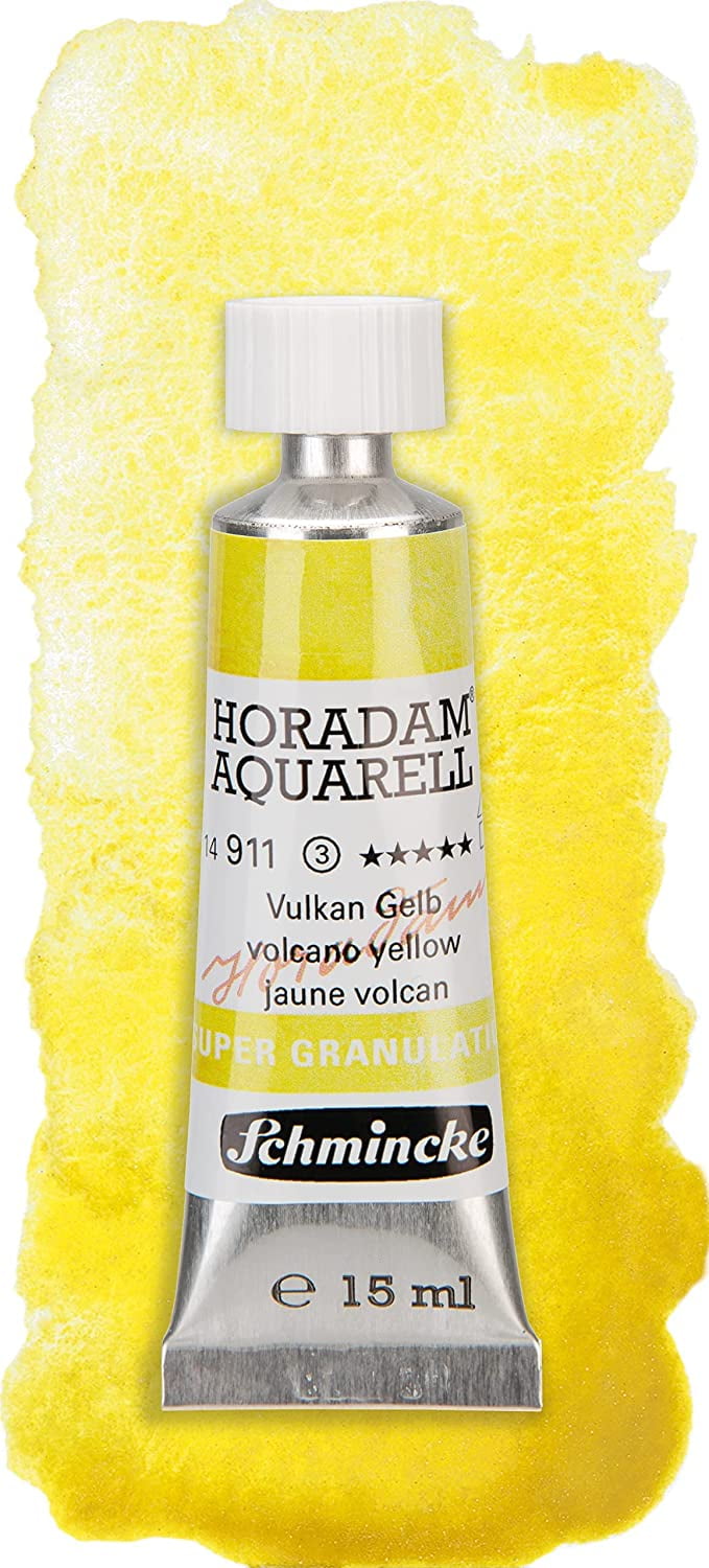 Schmincke Horadam Aquarell Artist Watercolor - Volcano, Supergranulation, Wood Box, Set of 5, 15 ml, Tubes