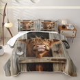 thumbnail image 2 of Homewish Funny Highland Cow Quilt Full for Kids, Rustic Farmhouse Full Bedspread Sets, 3-Piece, 1 Comforter and 2 Pillowcases, 2 of 7