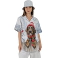 thumbnail image 4 of Playful German Shorthaired Pointer Welcomes Winter Snowy Day with Cardinal Bird Hawaiian Shirt Breathable Summer Unisex Merch GSP Lover Dog Gift - 2017, 4 of 6