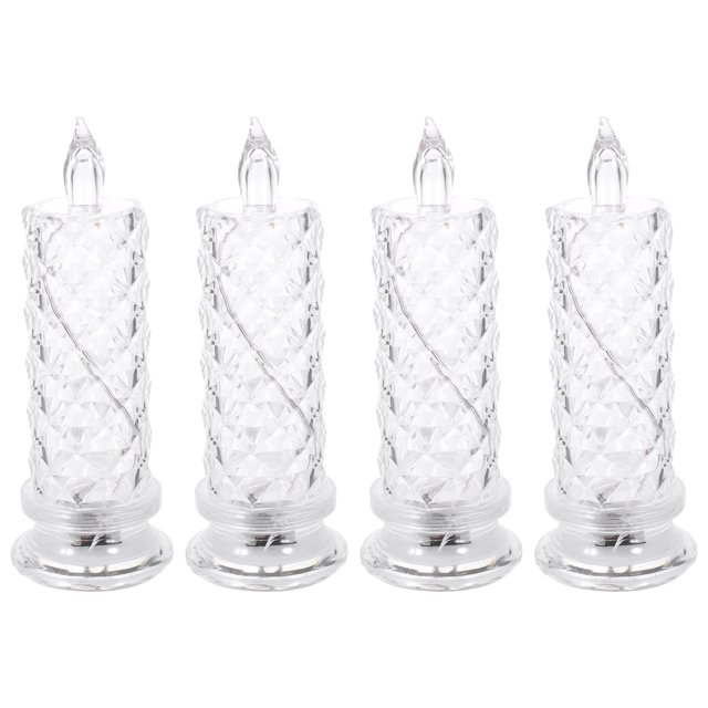 4 piezas Luz de vela Velas electrónicas de velas de altura de velas Luz decorativa Luz decorativa