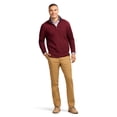 thumbnail image 3 of Suéter IZOD Thermosoft de fleece con cierre de un cuarto, color borgoña, talla XL, 3 of 6