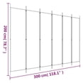 thumbnail image 4 of vidaXL 6-Panel Room Divider Anthracite 300x200 cm Fabric, 4 of 5