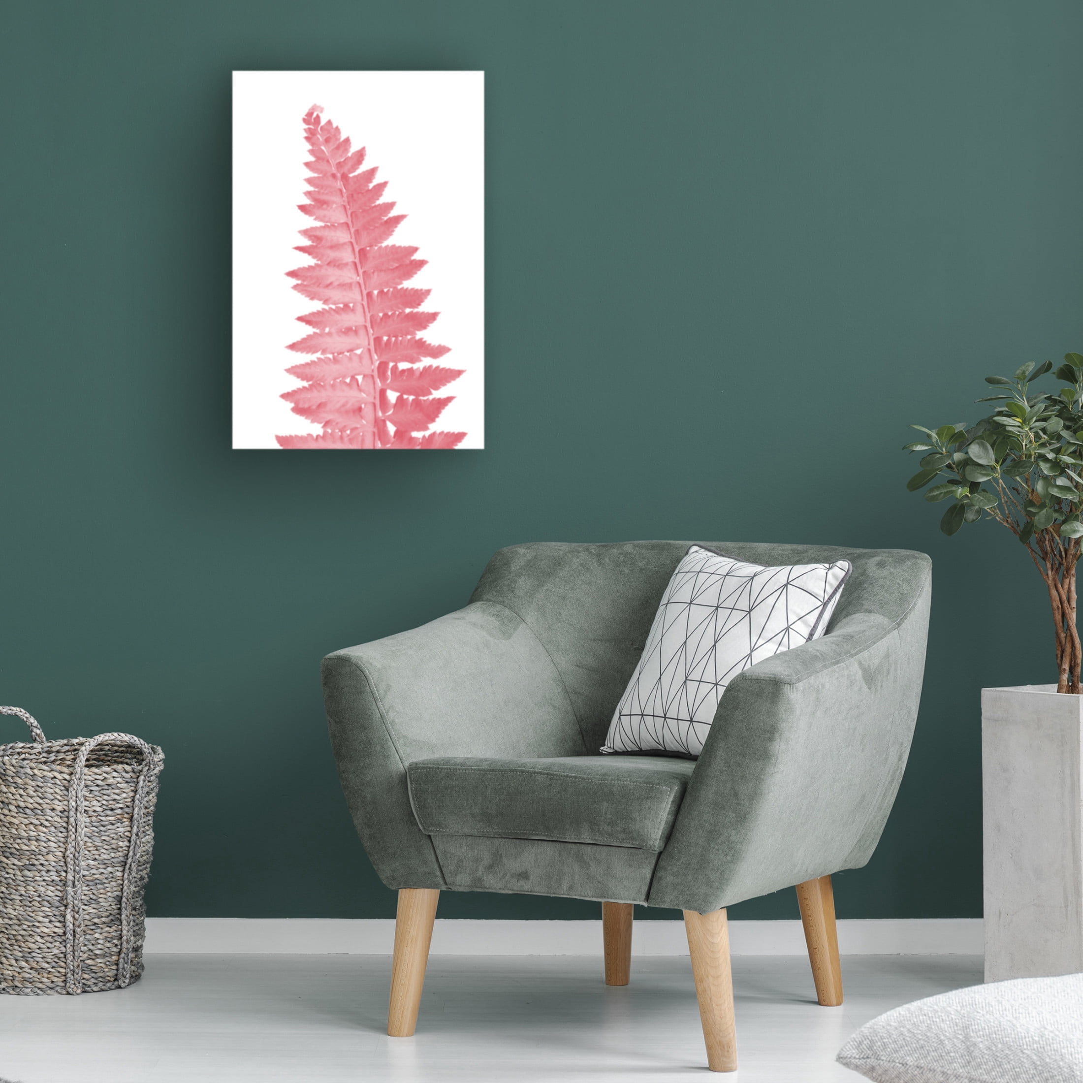 Trademark Fine Art Rosana Laiz Blursbyai Pink fern leaf Canvas Wall Art