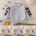 thumbnail image 2 of Ulanda Girl's Y2k Sweatshirt Neck Drop Shoulder Long Sleeve Pullover Tops (Coffee, 4-6 Years), 2 of 9