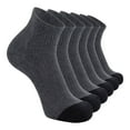 thumbnail image 2 of IDALL Mens Socks,Ankle Socks Men's Basketball Socks Solid Color Short Socks 5PC Crew Socks,Hiking Socks Grey, 2 of 8