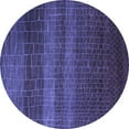 thumbnail image 1 of Ahgly Company Indoor Round Solid Blue Modern Area Rugs, 5' Round, 1 of 4