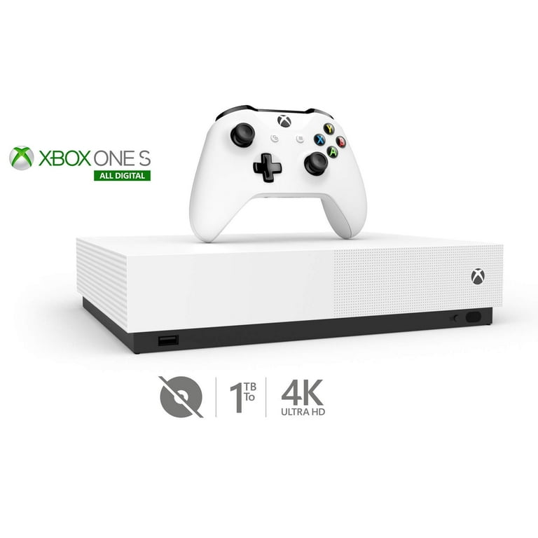 Restored Microsoft Xbox One S 1TB AllDigital Edition Console with Xbox One  Wireless Controller (Refurbished)