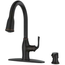 Rosslyn Single-Handle Pull-Down Sprayer Kitchen Faucet in Tuscan Bronze