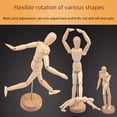 thumbnail image 4 of Títere de hombre flexible y móvil de 12 pulgadas, modelo de títere de hombre de imitación de arte humano para pintar, 4 of 4