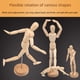 thumbnail image 3 of Títere de hombre flexible y móvil de 12 pulgadas, modelo de títere de hombre de imitación de arte humano para pintar, 3 of 4