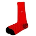 thumbnail image 2 of Men's Red Ribbed Dress Socks With Stripes - Business Stripes (M), 2 of 4