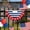 A, variant on Patriotic Fan Flag Banner Waterproof Door Wall Decor For Outdoor Indoor Yard Garden Porch Independence Day 17.7x35.4in