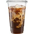 thumbnail image 4 of ELEGANT DISPOSABLES Crystal Clear PET Cups With Flat lids for Iced Coffee (32 oz), 4 of 9