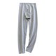 thumbnail image 2 of Pantalones de dormir de color liso a la moda para hombre, pantalones cortos holgados, pijamas largos, pijamas de poliéster para hombre., 2 of 3