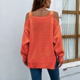 thumbnail image 4 of JINMGG 2024 Fall Winter Plus Size Sweaters for Women Clearance,Women Casual Fashion Solid Color Pullover Long Sleeve Square-Neck Sweater, 4 of 6