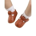 thumbnail image 3 of hirigin Baby Girls Princess Shoes, Soft PU Leather Hollowed Non-slip Bottom Casual Flats Shoes, 3 of 7